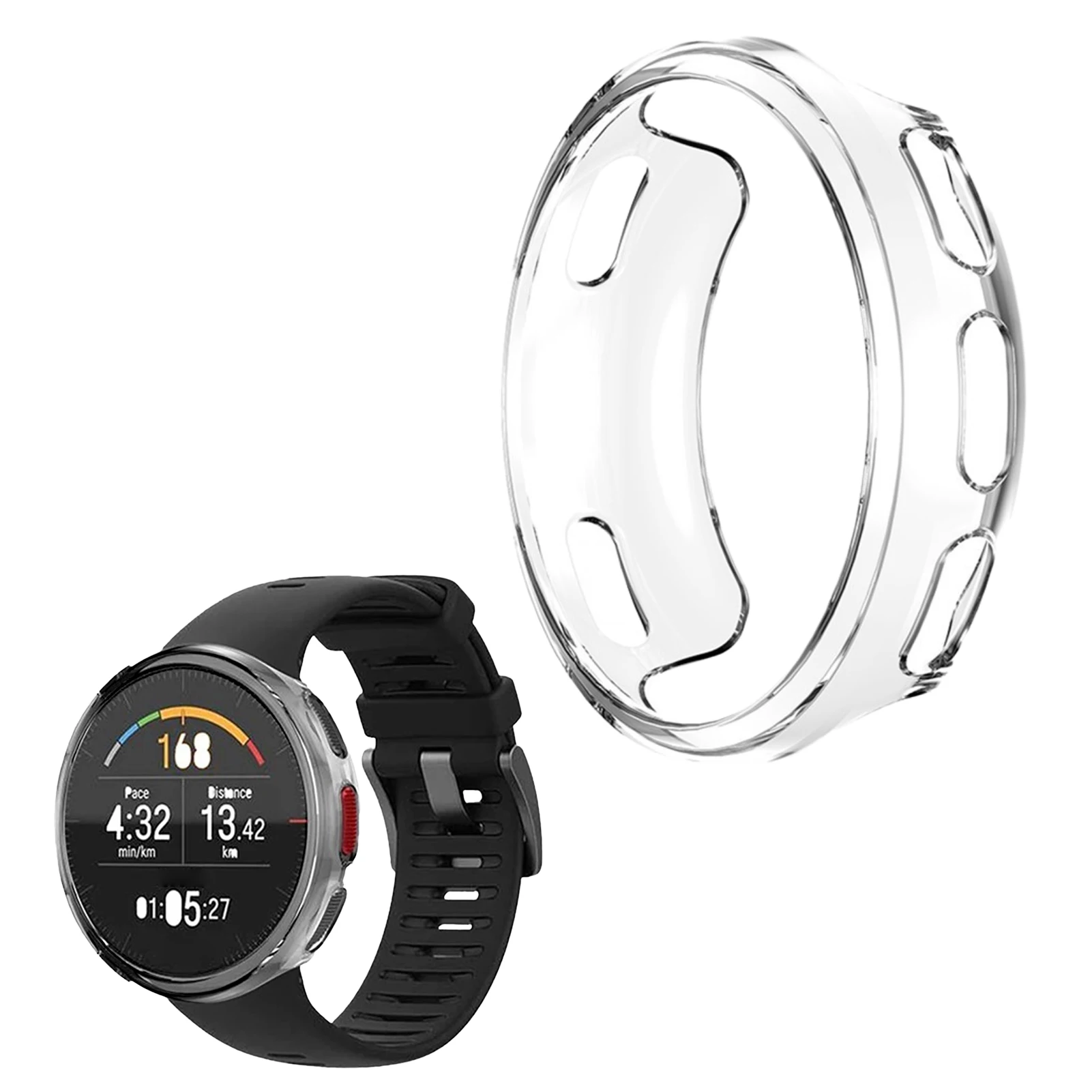 

Protective Case For Vantage V2 Watch Protective Case Frame Transparent TPU Half-Clad Shell Spare Part For Vantage V2