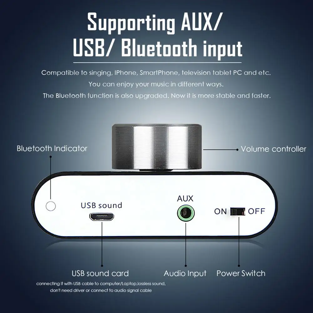 Усилитель мощности Douk audio Mini Bluetooth 5 0 TPA3116 беспроводной аудиоприемник Hi-Fi стерео 12