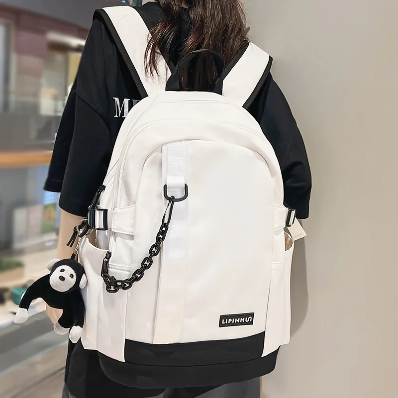 

Fashion High Capacity Male Female Nylon College Bag Cool Lady Backpack Men Women Book Bag Girl Boy Travel School Backpack Trendy