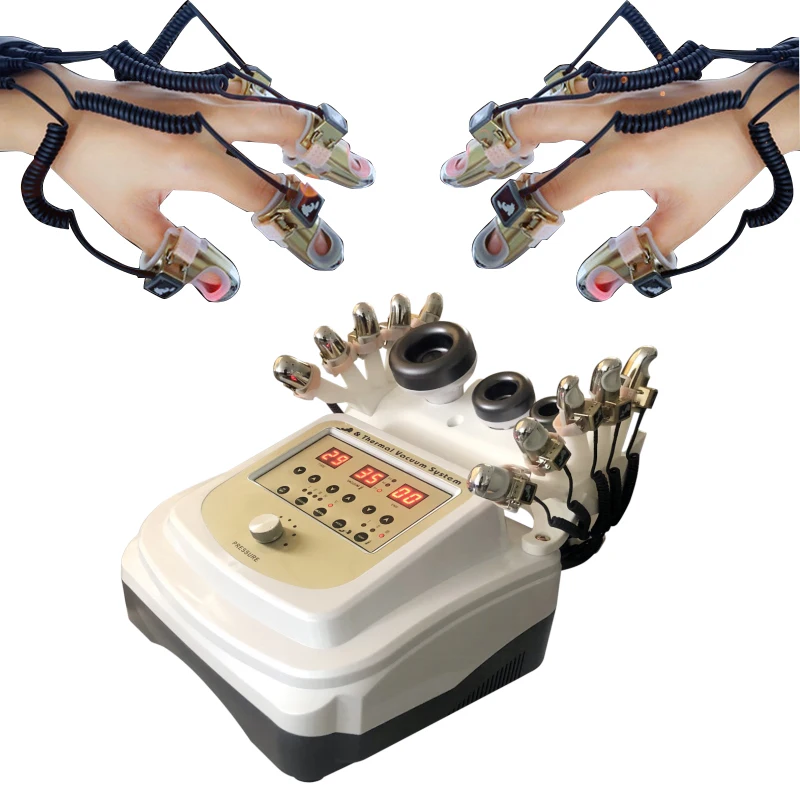 

Gold finger heat wave instrument galvanic face neck and face lift device microcurrent facial massager