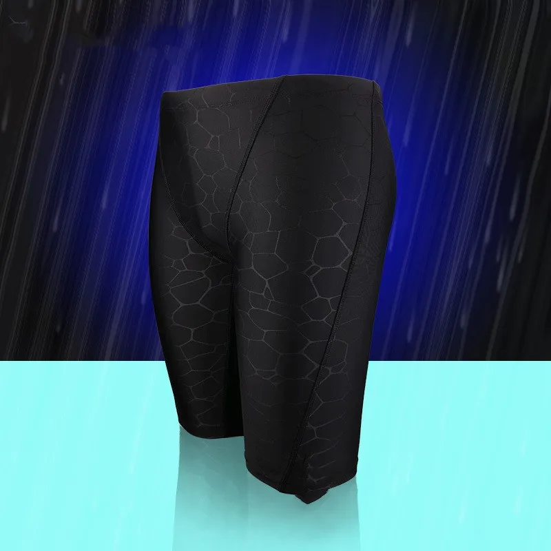 Men's Swimming Trunk Professional Waterproof Quick Drying Shorts Long Fifth Sharkskin Biomimetic Fabric Fat Plus Size Boxers