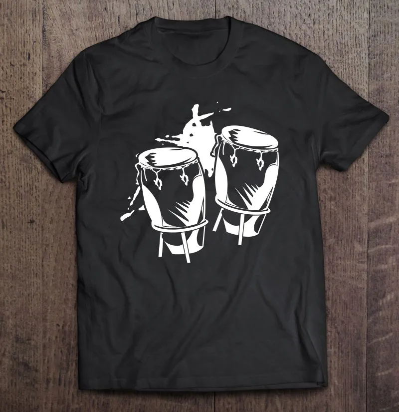 

Barrel Drums Mallet Instrumental Disco Music Conga Player Men T-Shirts Men Cotton Top T Shirt Aesthetic Clothing Manga Anime