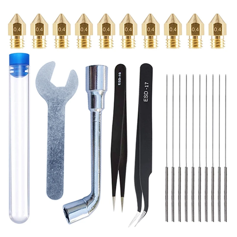 

Nozzles With 10Pcs MK8 0.4Mm 3D Printer Brass Nozzles Extruder For 3D Printer Accessories