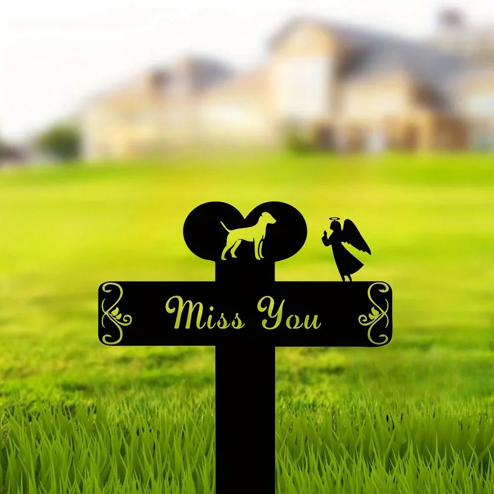 Металлический Мемориальный Кирпич С Дизайном Собаки Садовый Настенный Маркер