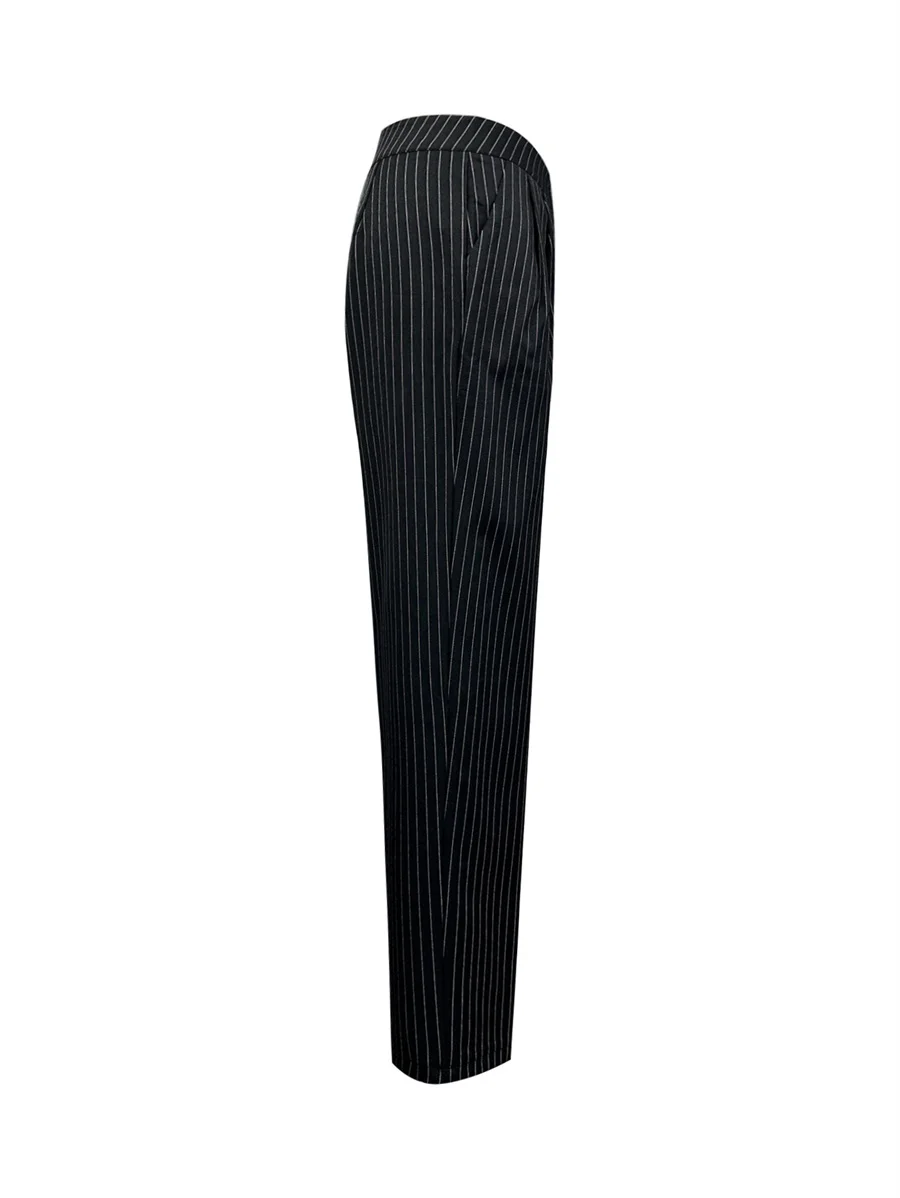 Benuynffy повседневные прямые брюки в полоску женские весенне-осенние винтажные