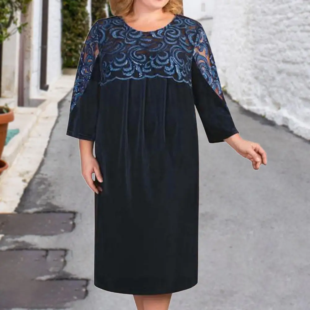 

Oversized Lace Mesh Dresses for Women 2022 Loose Casual Sexy Midi Party Dress New Elegant Hollow Out Oversize Vestidos De Fiesta