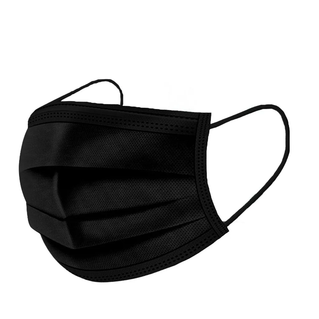 50pcs Adult Black Disposable Mask Activated Carbon Unisex Fabric Mouth Face Masks Mascarillas Cosplay Halloween |