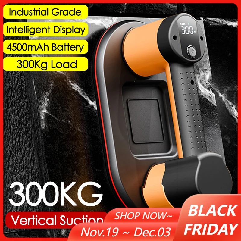 

Большая электрическая вакуумная присоска с умным дисплеем, нагрузка 300 кг, 4500 мАч, вакуумные присоски, подъемный инструмент для стеклянной гранитной керамической плитки