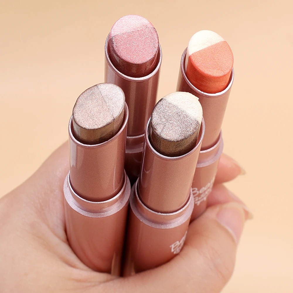 Матовые блестящие тени для век 2 в 1 стойкие водостойкие перламутровые мерцающие