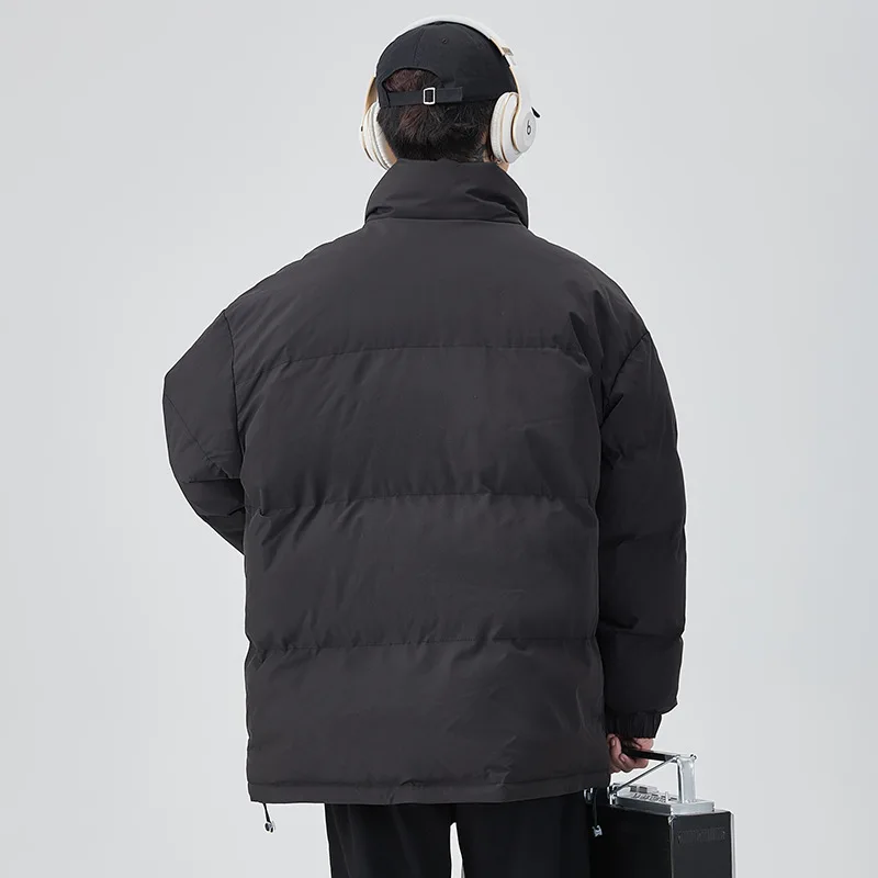 Winter Coat Men 2022 Fashion Ins Letter Label Winter Jackets Thickened Bread Coat Outdoor Stand Collar Warm Sports Jacket