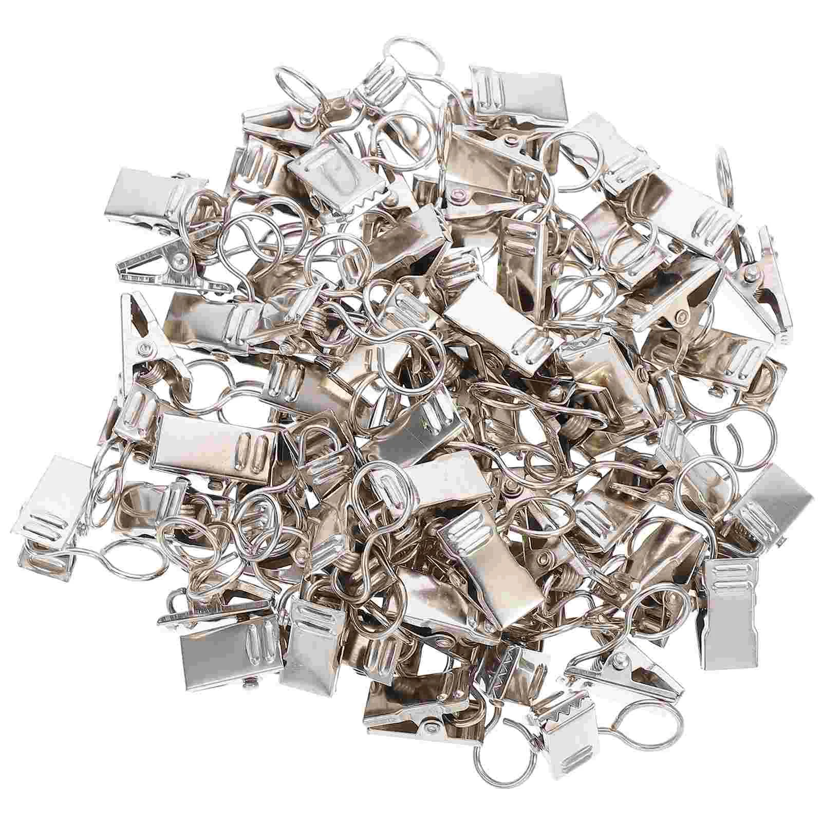 

Curtain Clipsclip Hooks Ringshanger Shower Clamps Wire Home Iron Openable Holder Steel Metal Small Lights Stainless Light