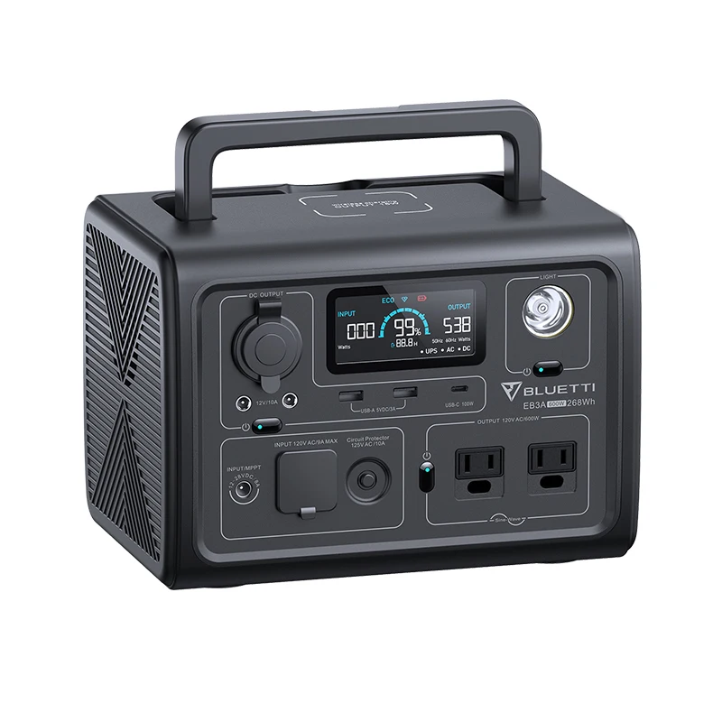 Портативные и бытовые солнечные энергетические системы Bluetti 600W 1000W 2000W 3000W