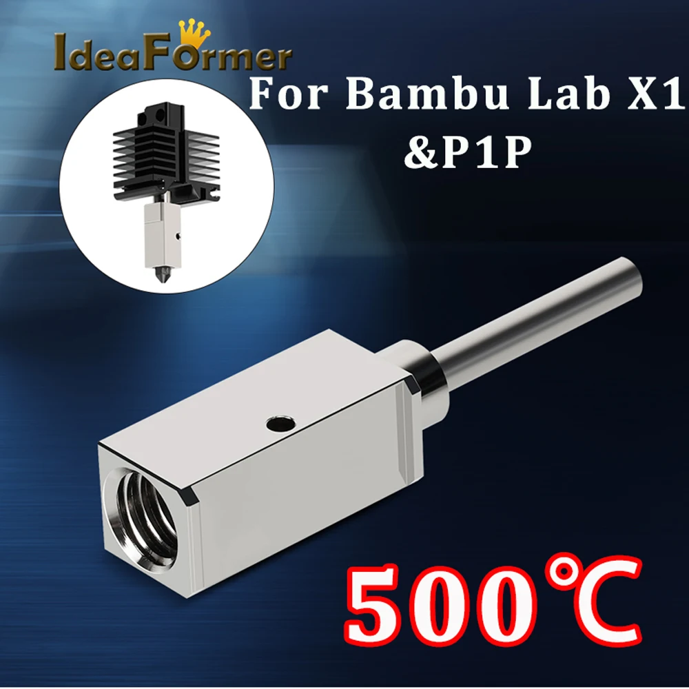 

IdeaFormer For Bambu Lab X1 P1P Hotend Throat 3D Printer Extruder Throat 500℃ Hot Section 3D Printer Repair Accessories Upgraded