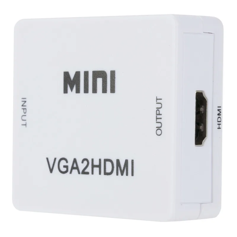 Портативный мини-конвертер с VGA на HDMI VGA2HDMI видеобокс аудио адаптер 1080P подходит