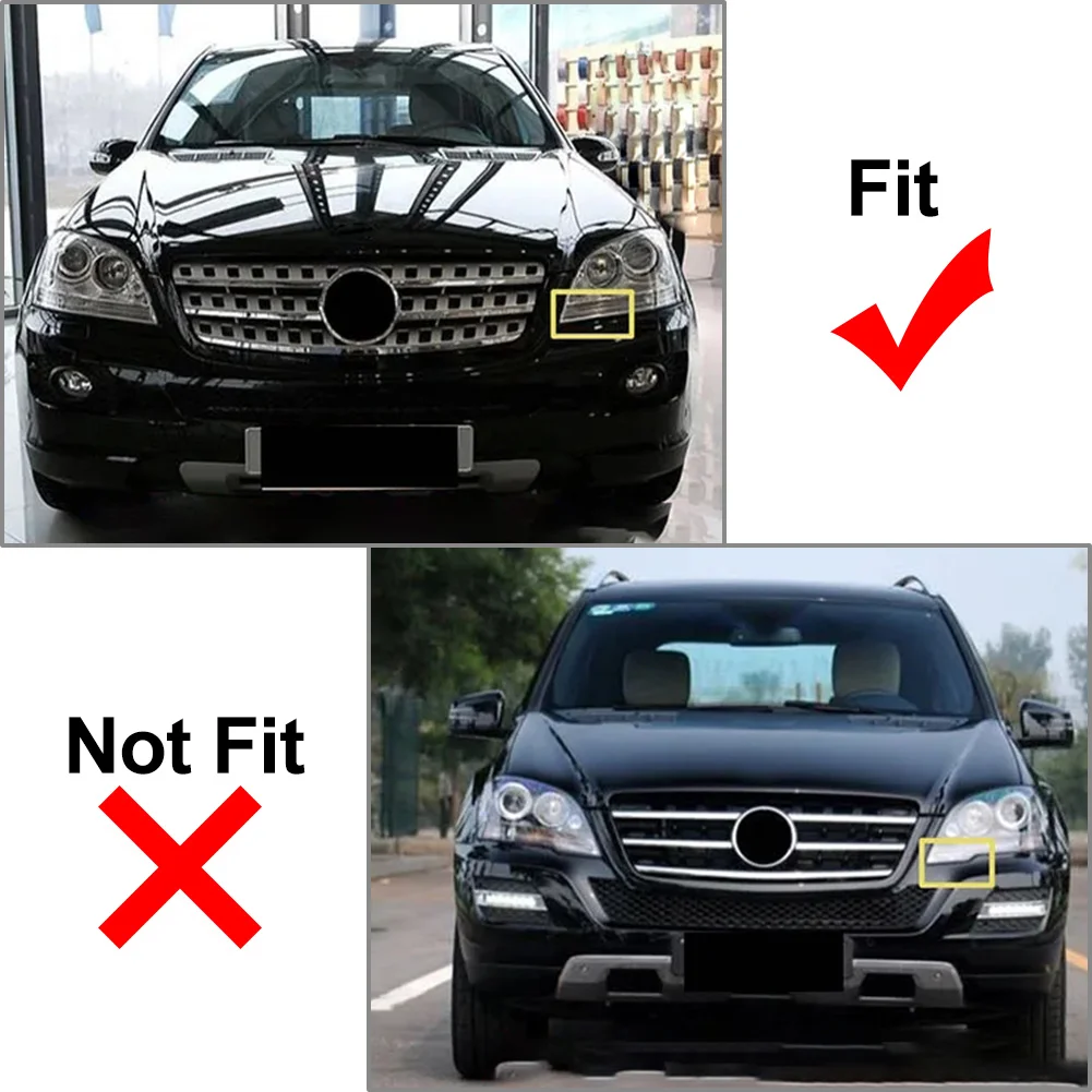 Передний бампер автомобиля решетка радиатора серебристая гоночная для Mercedes Benz ML