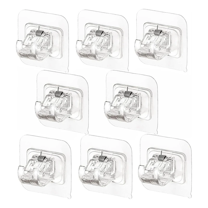 

12 шт., крючки для штор без сверления, без сверления