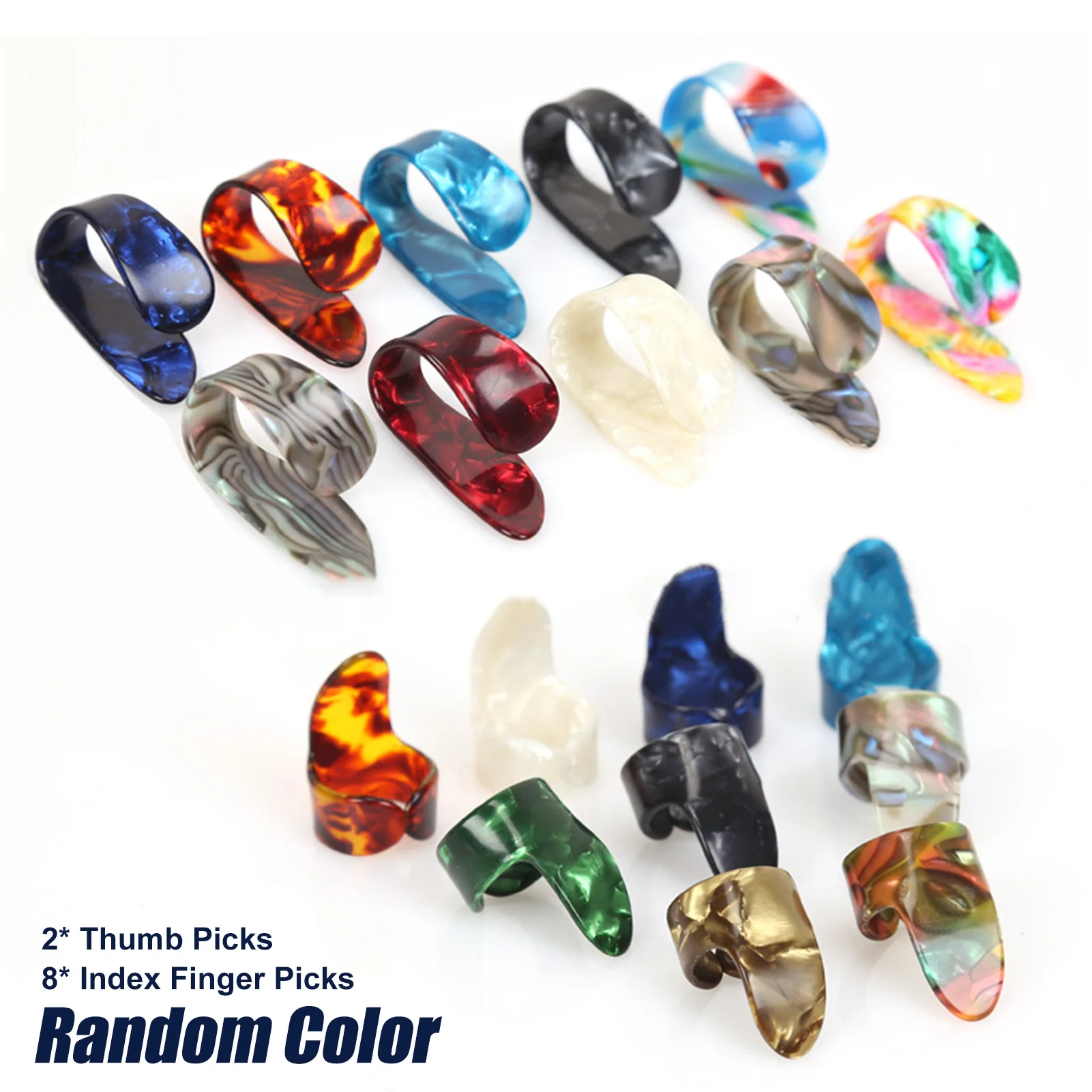 

High-strength Guitar Pick Wear-resistant Celluloid Guitar Thumb Picks Celluloid Finger Pick For Bass Guitar Parts Accessories