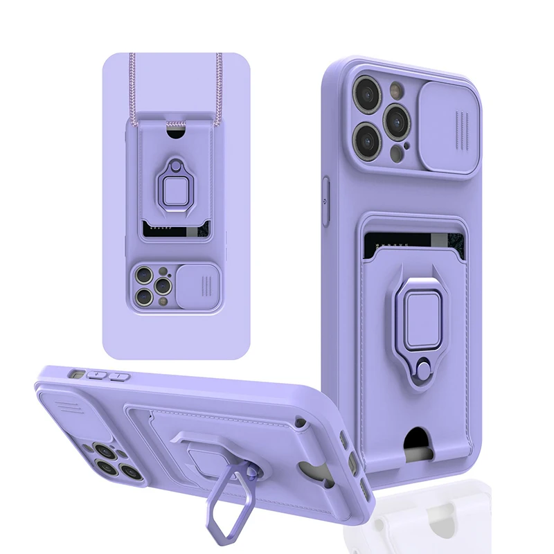 

Push Window Design Magnetic Finger Ring Phone Case For Iphone 14 11 12 13 Pro Max 7 Plus X Xr Xs Max Lanyardable Cover