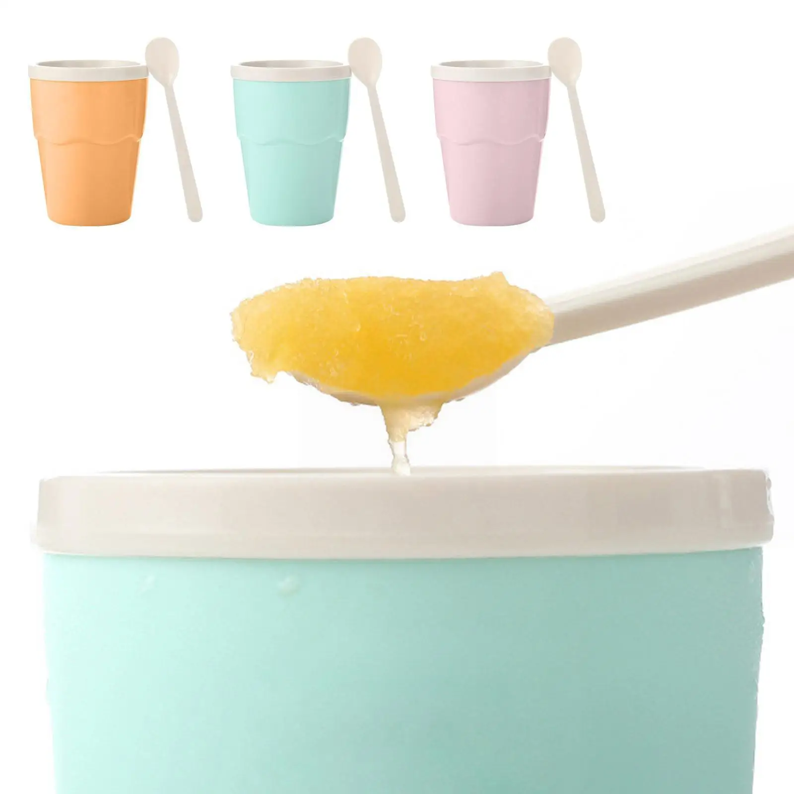 

Quick Freezer Smoothie Cup Ice Cream Maker Squeeze Bottle Durable Cup Cooling Slushy Milkshake Cup Homemade Freezer DIY Smo D9K5