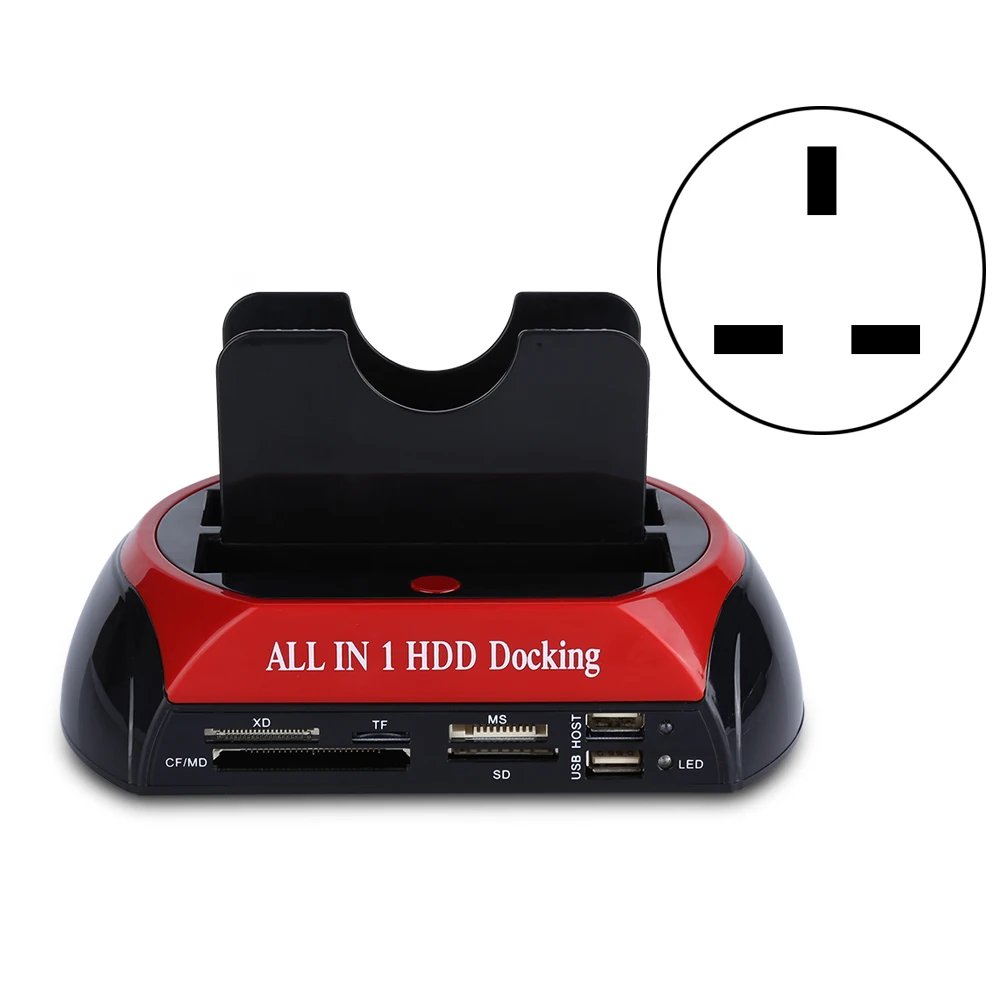

2.5"/3.5" Dual SATA IDE HDD Docking Station Hard Disk Drive Dock USB 2.0 Hub hdd
