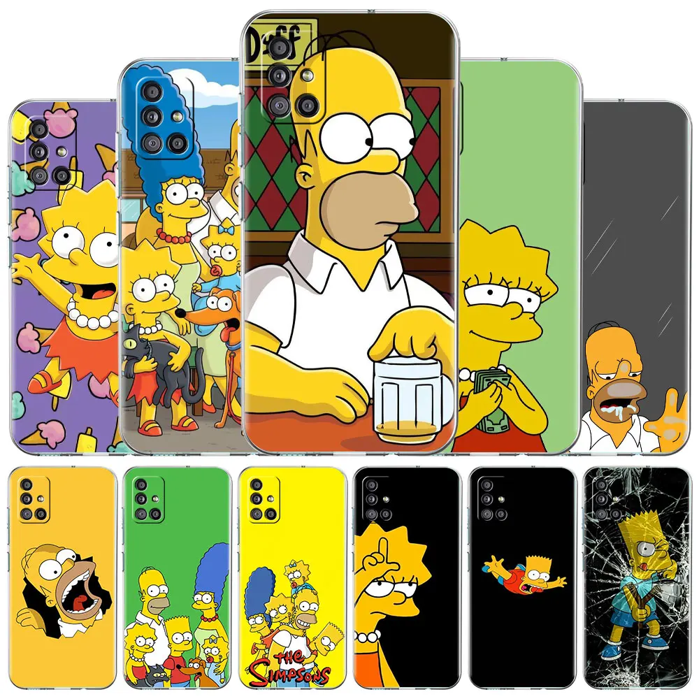 

The Simpsons Cartoon Case For Samsung Galaxy A52 A12 A32 A51 A71 A21s A50 A53 A31 A13 A22 A23 SmartPhone Soft Shell Cover