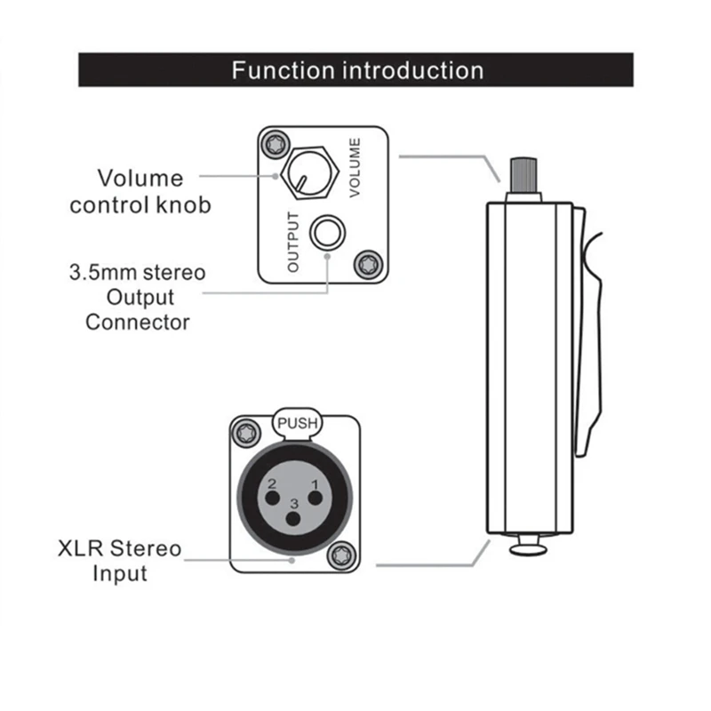 Пластиковый переносной усилитель для наушников XLR до 3 5 мм без помех Hi-Fi качество