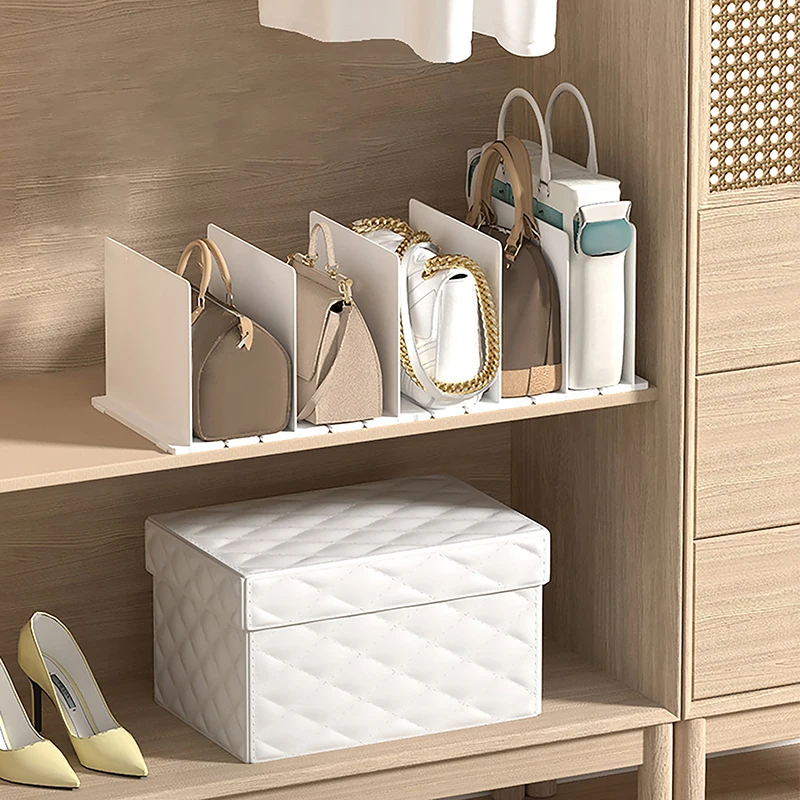 

Wardrobe Divider Shelf Handbag Organize Household Multifunctional Storage Partition Books Bags Storage Display Rack ABS 2023 New