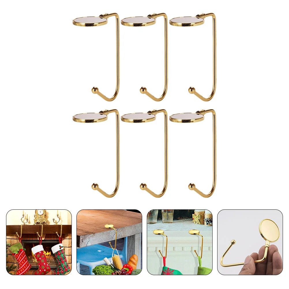 

Крючок для рождественского стола, подвески для камина, металлические крючки, подвеска для носков и сумок, золотые вешалки, подвески для чуло...