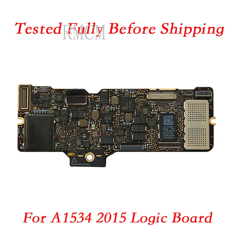 

820-00045 Tested Macbook Retina 12' a1534 motherboard 2015 12 inch Core M-5Y31 M-5Y51 M-5Y71 8G 256G 500G Logic Board EMC 2746
