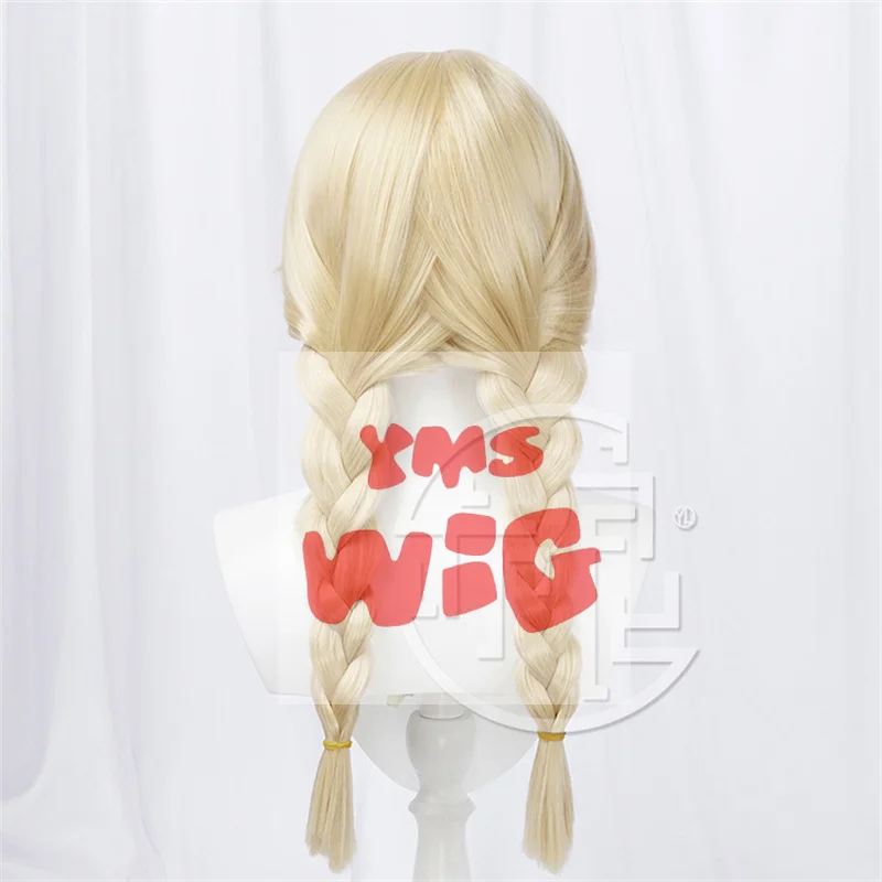 Game Identity V Toy Merchant Anne Lester Косплей Парик Желтый Двойная Коса Волосы Термостойкие