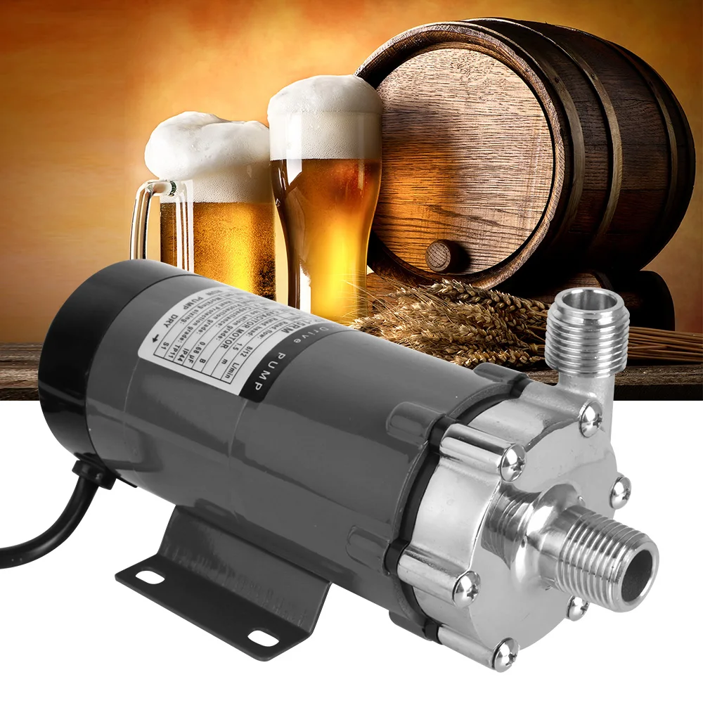 

Water Beer Pump for Home Brewing MP-15RM 1/2'' NPT 140 Celsius BSPT 220V EU Standard Homebrew Magnetic Drive Pump