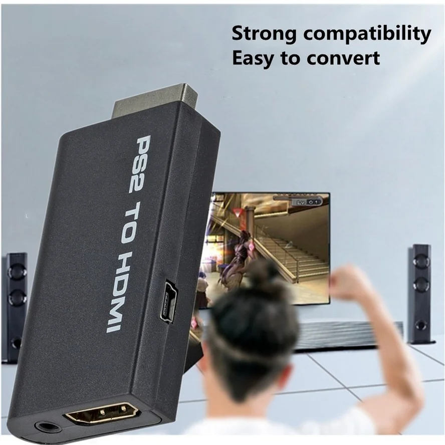 Конвертер PS2 в HDMI-совместимый преобразователь видео Full HD 1080P адаптер интерфейса