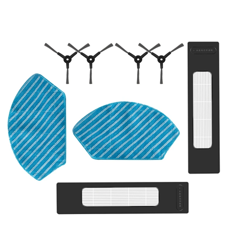 

8Pcs Side Brush HEPA Filter Mops Cloth For Midea M7 M71CN I10 Robot Vacuum Cleaner Accessories Replacement Spare Parts