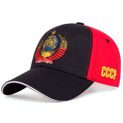 Бейсболка унисекс с эмблемой СССР для мужчин и женщин, хлопковая кепка-Снэпбэк с национальным гербом, уличная Кепка с козырьком, регулируемая, модная, в стиле хип-хоп