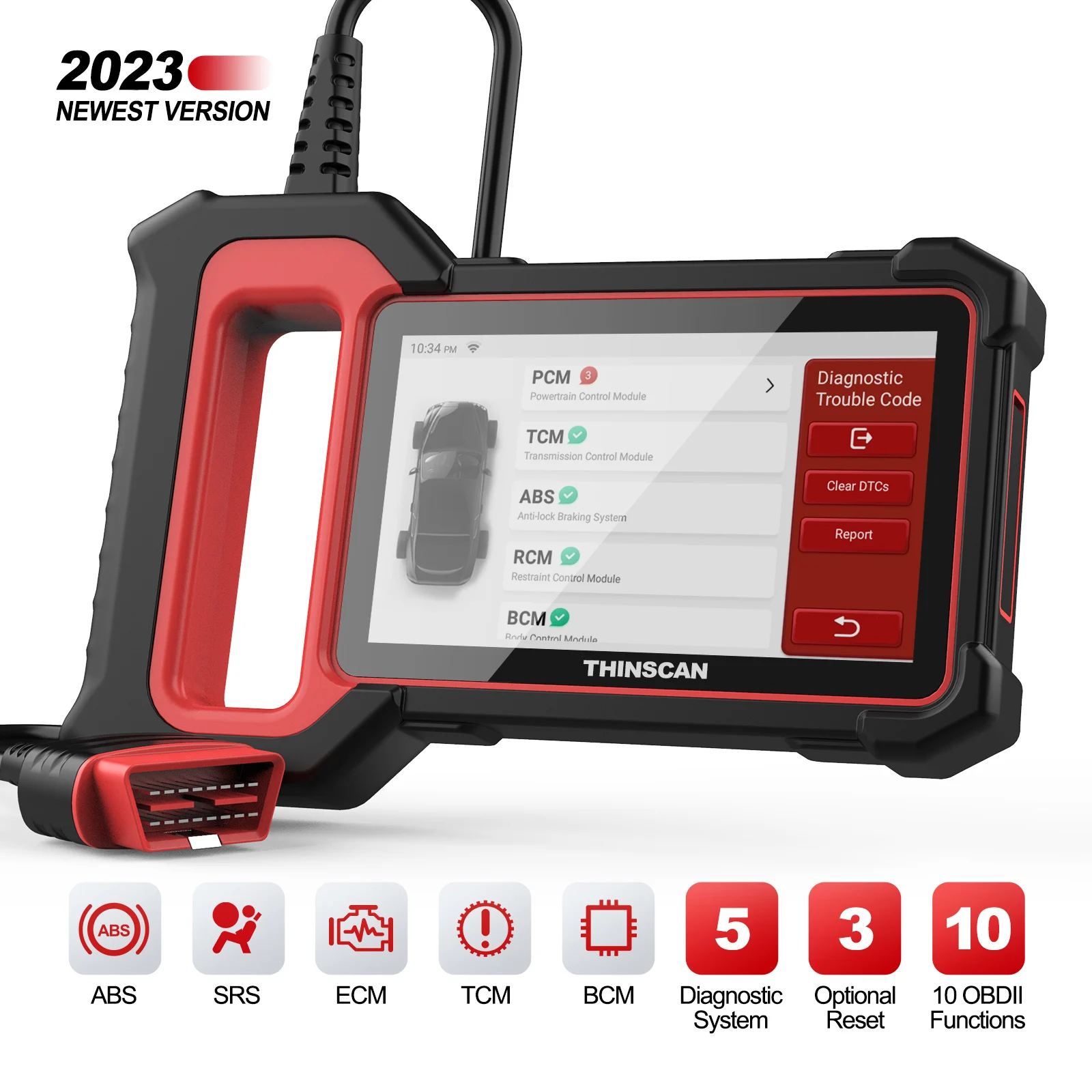 Thinkscan Plus S4 Obd2 сканер ABS/SRS/ECM/TCM/BCM система с 3 сбросами OBD2 диагностический сканер Автомобильные диагностические инструменты 2023