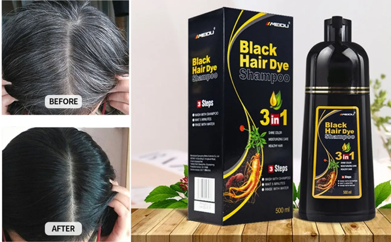 3 в 1 травяная краска для волос Meidu 500 мл