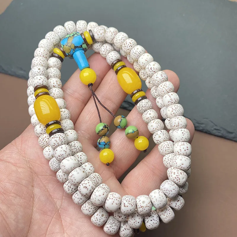 Оптовая продажа натуральные зеркальные семена 108 шт. ожерелье высокой плотности