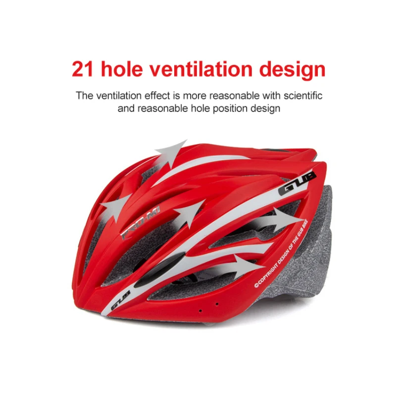 

GUB M1 Ultralight 21 Holes Vents Cycling MTB Mountain Road Bicycle Bike Helmet Women Men Integrally-Molded Visor 55-61CM Helmet