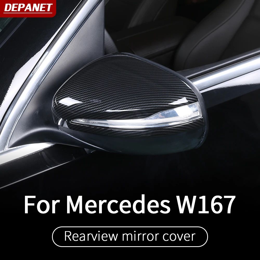 

Отделка для заднего зеркала для Mercedes gle w167 v167, новые принадлежности для крышки gls x167 carbon 2020 gle 350 amg 450 500e, внешние аксессуары