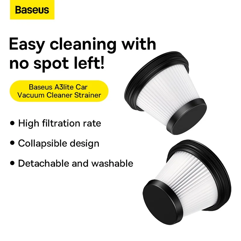 Baseus 2PCS HEPA Filter For Baseus A3 Lite 12000Pa Car Vacuu