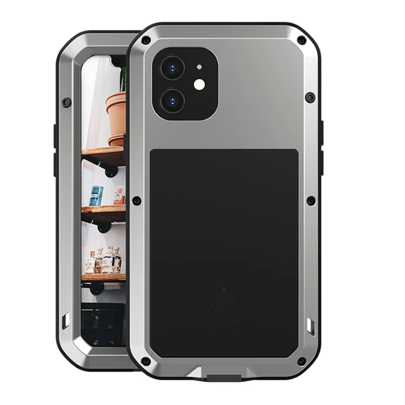 

Powerful Case For iphone 12 Pro Max Case iphone12 Metal Armor Shock Dirt Proof Waterproof Phone Cases for iphone 12 Mini Cover