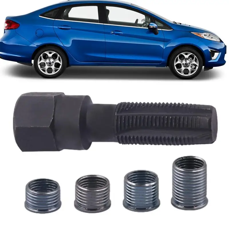 

Инструмент для ремонта свечи зажигания черный ремонтный набор механический маленький стальной Резьбовой инструмент набор вставки свечи зажигания удобный портативный