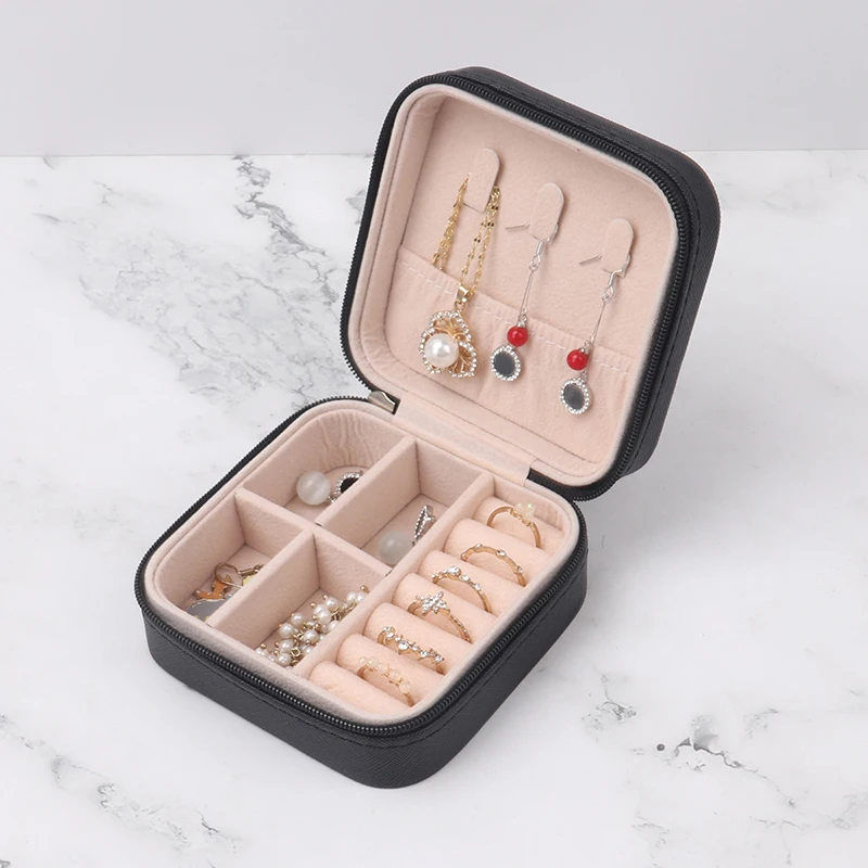 TONVIC Earrings Necklace Ring Jewelry Organizer Display Travel Jewelry Case Boxes Portable Locket