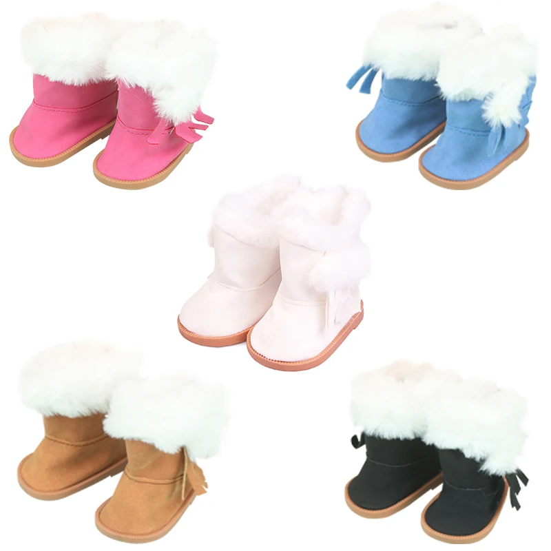 

Soft Warm Shoes Boots Wear Fluffy Boots Fit 18 inch 43-46cm Doll Born Baby Doll Accessories For Baby Birthday Festival Gift