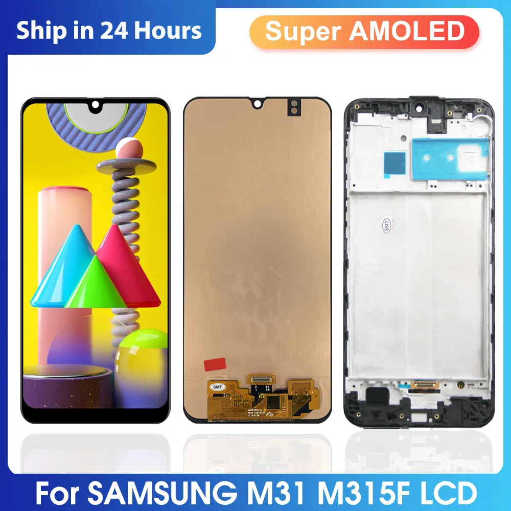 Сменный ЖК-дисплей 6,4 дюйма Super AMOLED Samsung Galaxy M31 M315 + дигитайзер сенсорного экрана, для фотоэлементов M315F/DS, Ремонт дисплея