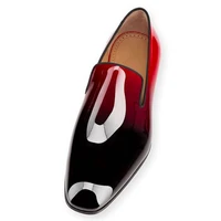 top quality men concise casual shoes own brand red bottoms dandelion flats black patent leather shoes