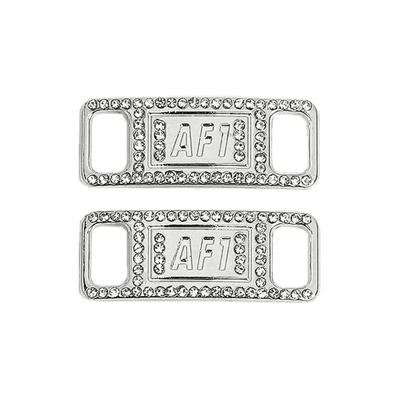 2022 New AF1 Diamond Shoe Charms Fashion Laces Buckle Quality Metal Shoelaces Decorations Chapa Air Force one Shoes Accessories