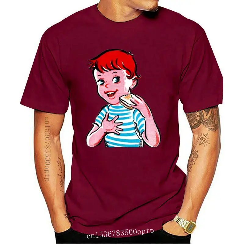 

Camiseta con estampado para hombre y mujer, Camisa de algodón de manga corta, Retro, Kitsch Ad Kid, queso a la parrilla, 2021