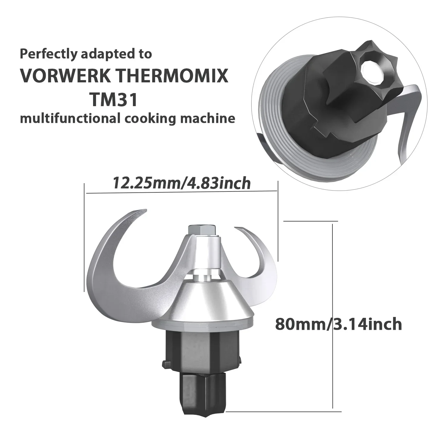Лезвие блендера для Thermomix TM31 тестомес замешивания муки нож перемешивания теста