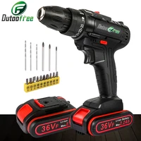 36vf dc cordless electric drill cordless drill batteries lithium ion battery 10mm multifunction electric screwdriver